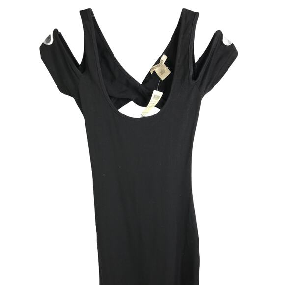 Arden B Maxi Dress Womens Y2K‎ Small 43817023 Black Open Shoulder Cut Out NWT - Picture 5 of 5